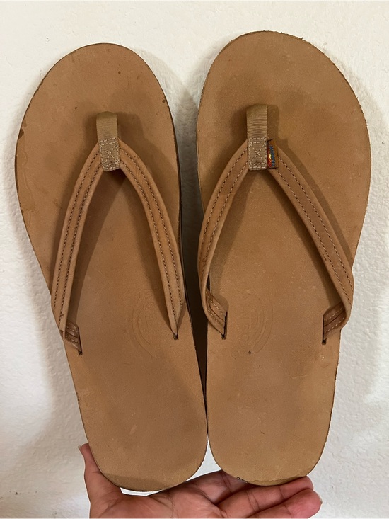 Rainbow Shoes - Rainbow Womens Leather Sandals  Size 11